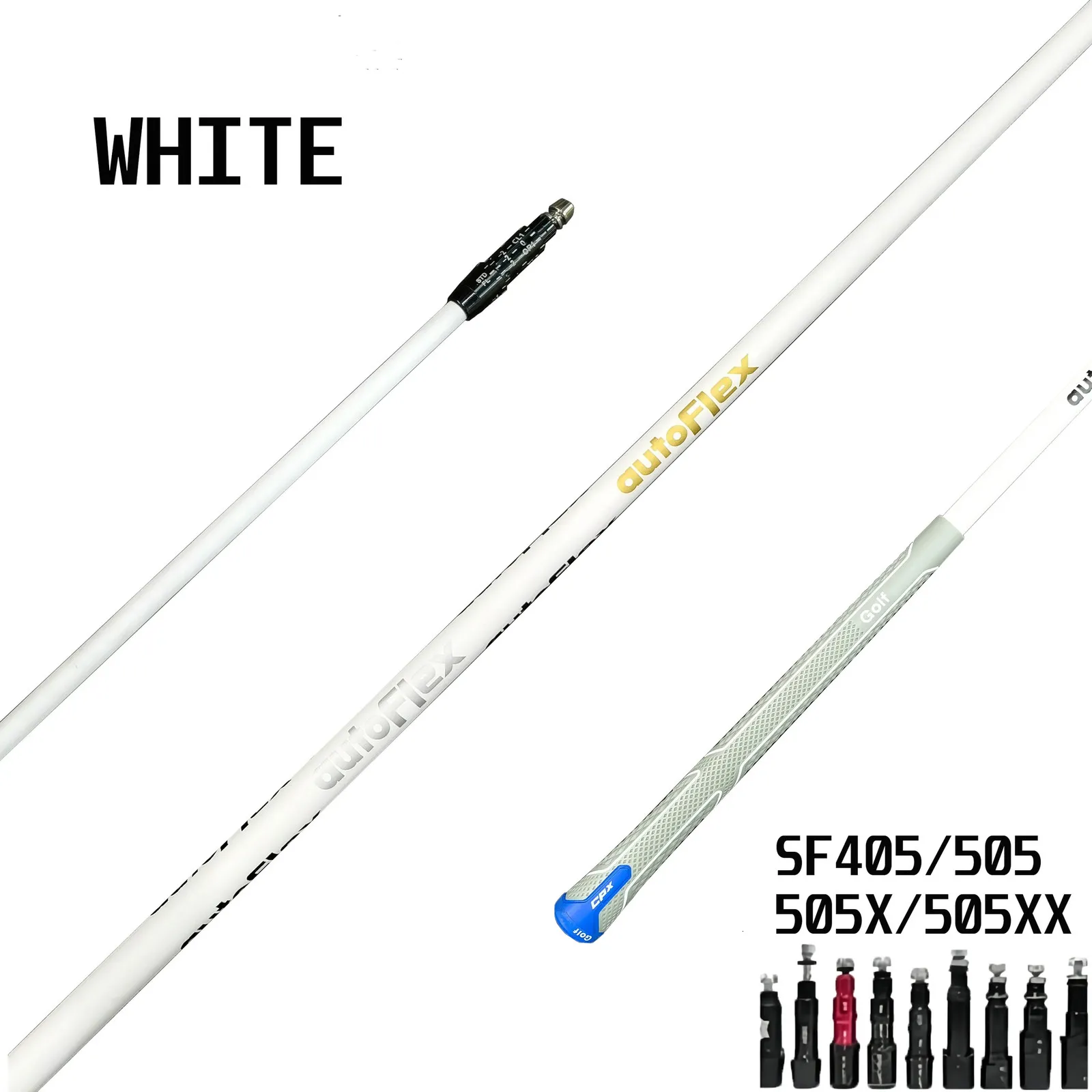 GOLF Driver Club Shafts Auto White Golf SHAFFS SF505XXSF505SF505X Flex Graphite SHAFT Gratis mouw en grip 240513