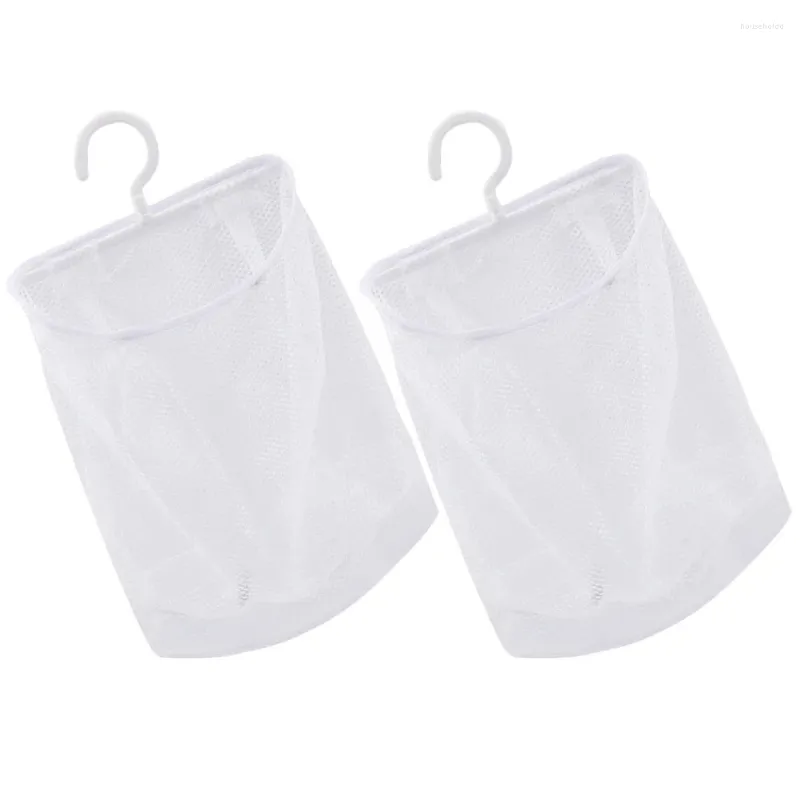 Storage Bags 2 Pcs Mesh Bag Breathable Hanging Pouch Clothes Peg Laundry Baskets Shopping For Fruit Net Travel Baby Hangers