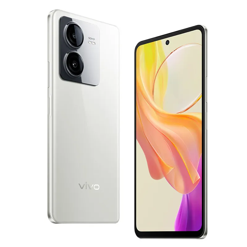 Téléphone mobile vivo original Y78T 5G Smart 8 Go Ram 256 Go Rom Octa Core Snapdragon 6 Gen1 Android 6.64 "120Hz Full Screen 50.0MP 6000MAH OTG FACE ID ID Finger ID Phone cellulaire portable