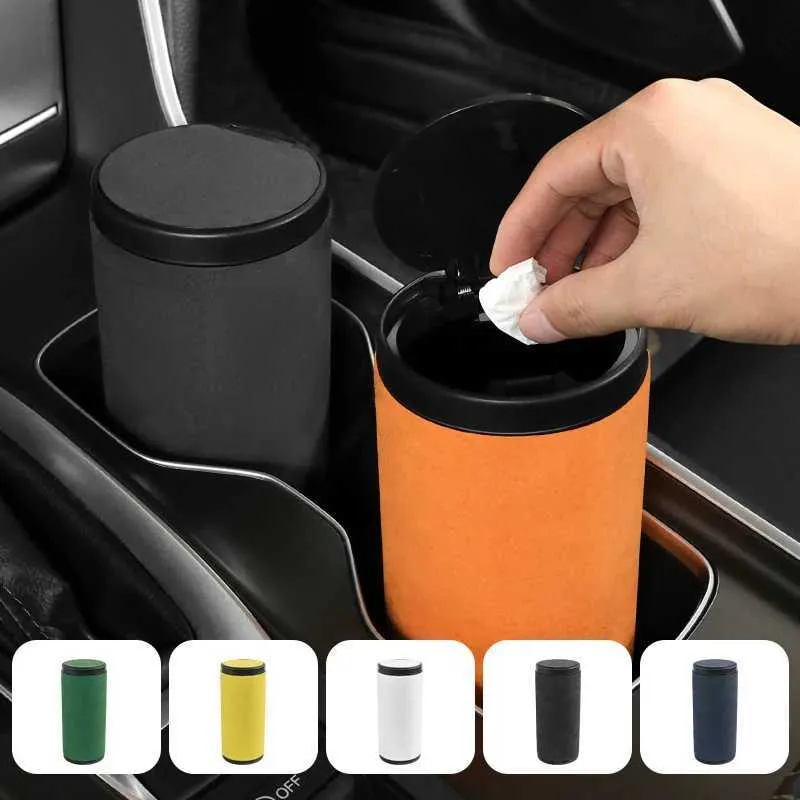 Car Tissue Box Car Trash Can Cup Holder Trash Can Leak-Proof Odor-Proof And Waterproof Car Accessories Garbage Storage Box T240513