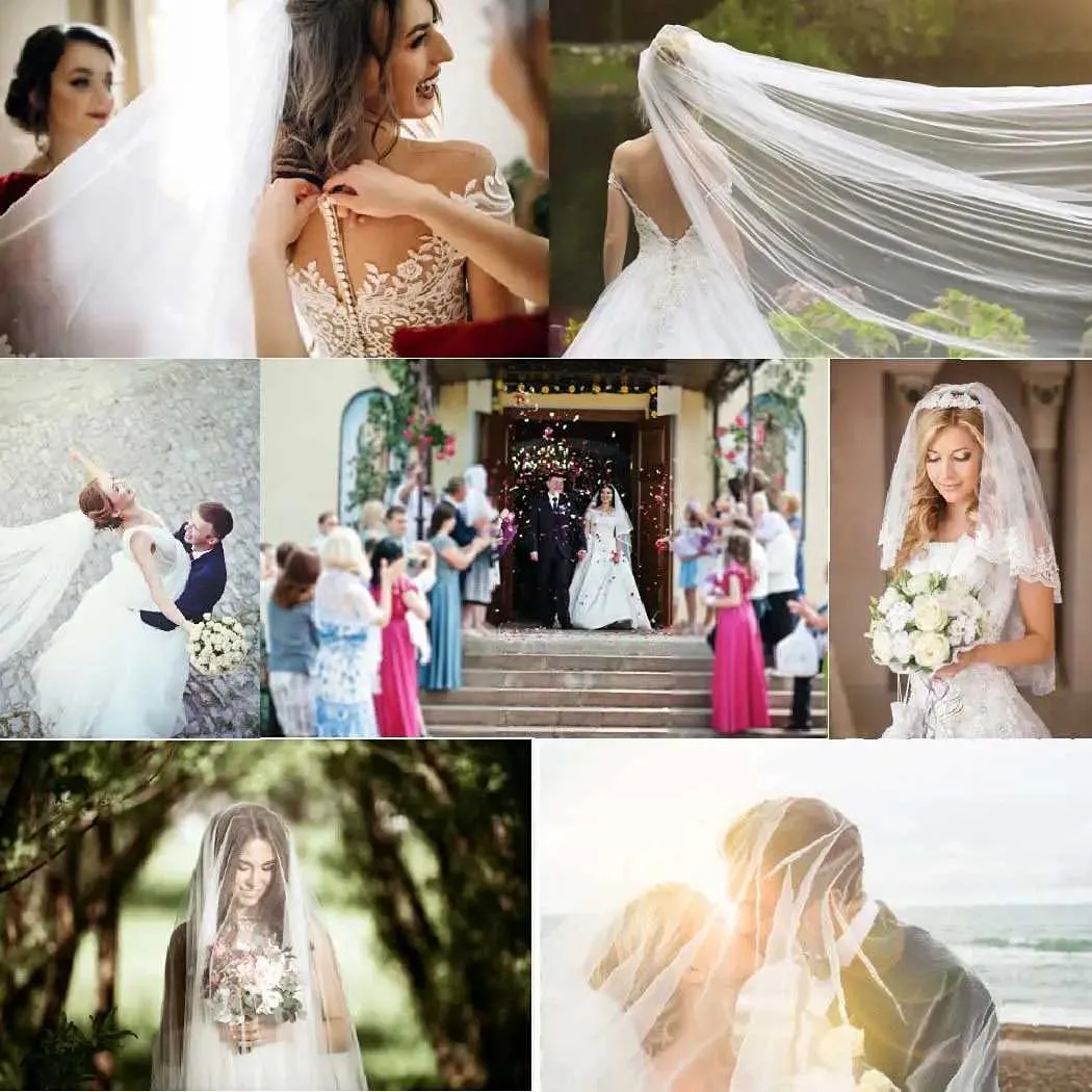 Veli da sposa in cristallo con 1 strato, corti, in morbida maglia con pettine, accessori per capelli da sposa per donne e ragazze_voghion.com