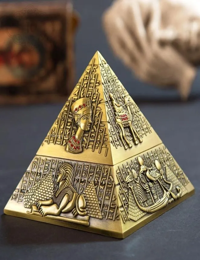 Pyramid Metal Ashtray Decor Home El KTV Vintage Ornaments Ojciec039s Day Dacie Prezent Elimelim T2007031136107