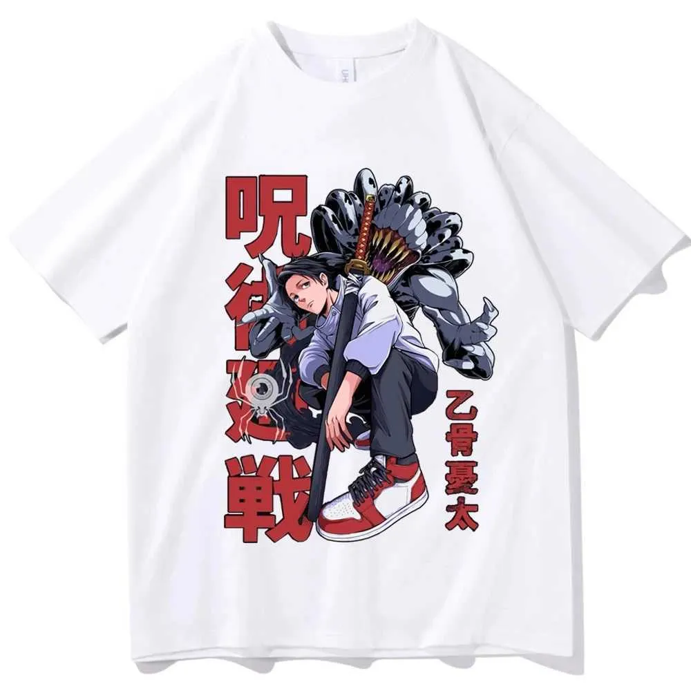 Dames t-shirt Japan anime jujutsu kaisen t-shirt yuta okkotsu print mannen dames klassiek simple plus size t-shirt harajuku uisex casual tshirts t240510