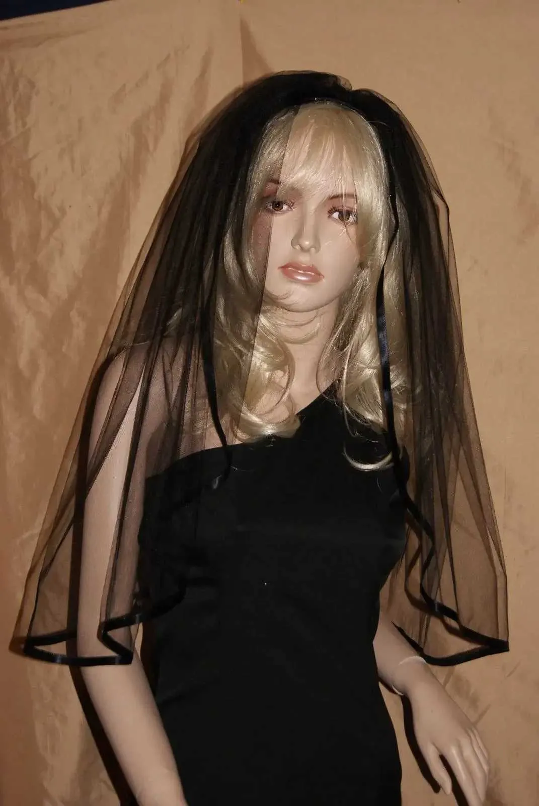 Gioielli per capelli Nero Bianco Avorio 1T Velo da sposa Bordo in nastro Gomito Accessori da sposa Veli con pettine Welony lubne_voghion.com