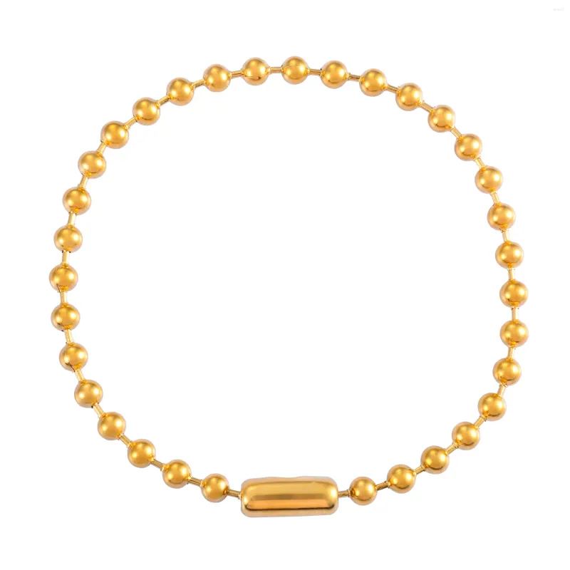 Bracelets de liaison en acier inoxydable en or couleur plate plaquée