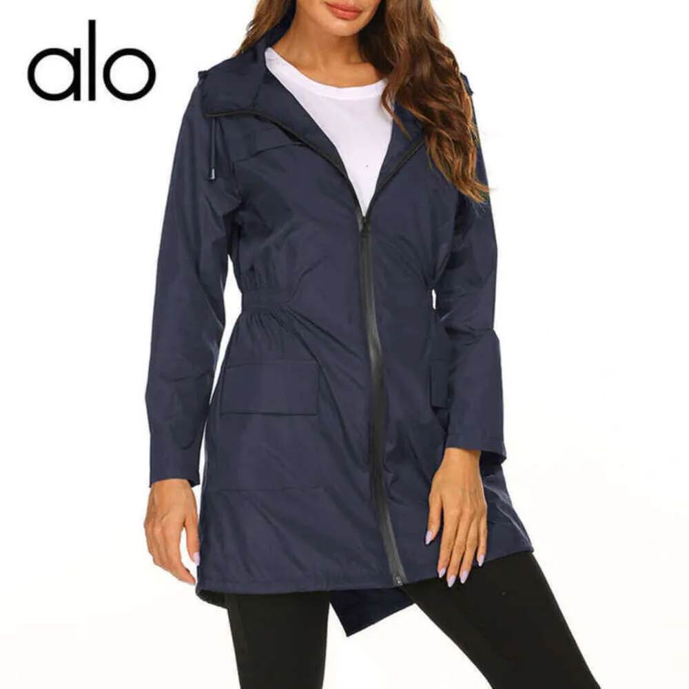 Desginer Aloe Yoga Jacket Top Shirt Clothe Short Woman Hoodie Autumn and Winter Womens With With With With Whrabed Lightweight Raincoat를위한 새로운 야외 스프린트 코트