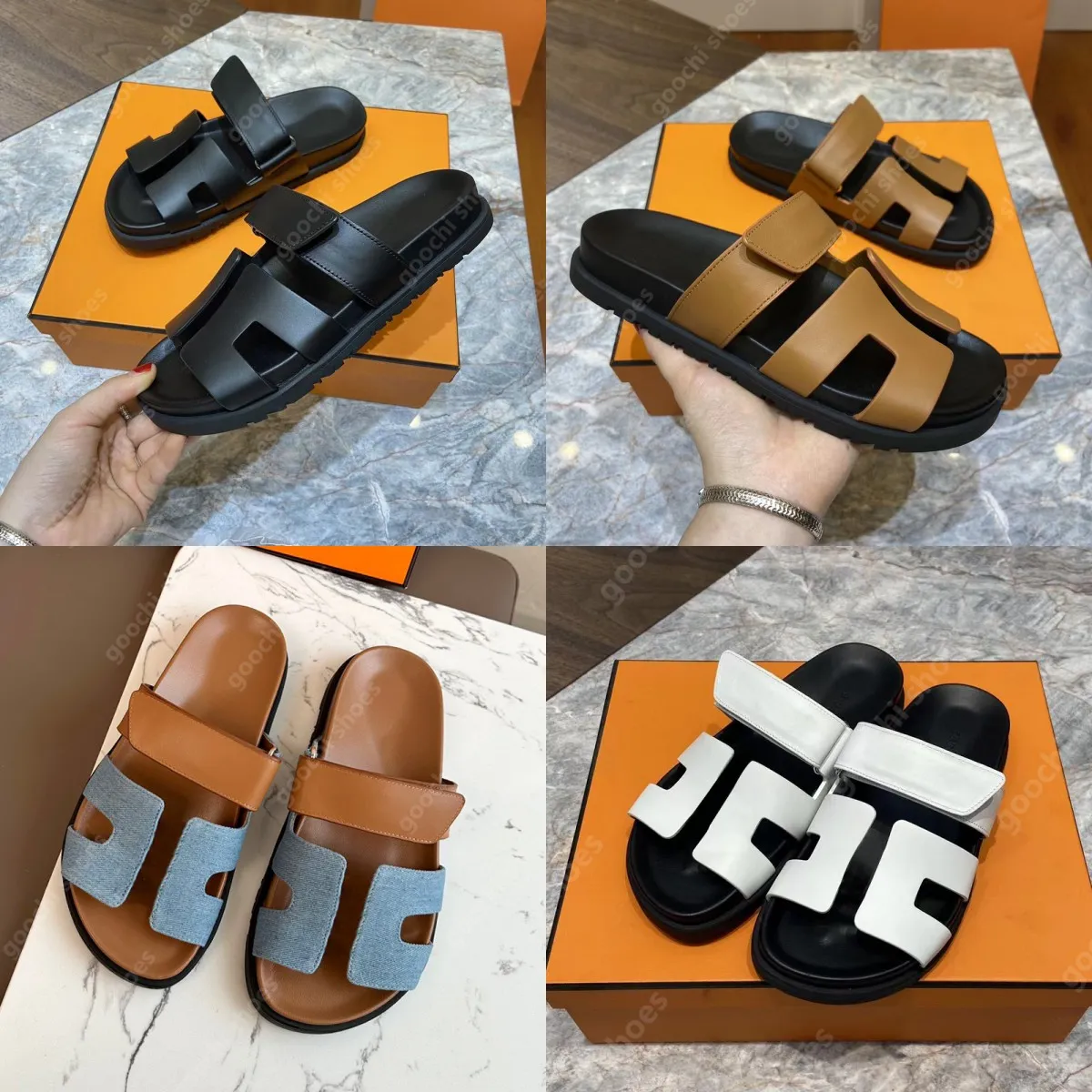 Designer Sandaler Chypre Sandal Sandles Platform Slides Women Sandale Men Slipper Shoes Bottom Päls Flip Flops Summer Casual Beach Sandal Real Leather Top Quality 10a