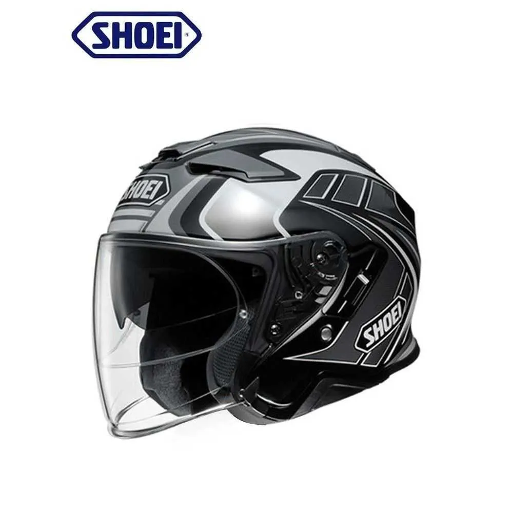 Shoei Akıllı Kask Japon J-Cruise Erkekler ve Kadınlar İçin Çift Lensli 2. Nesil Motosiklet Yarı Yarım Sis Üç-çeyrek WiU9