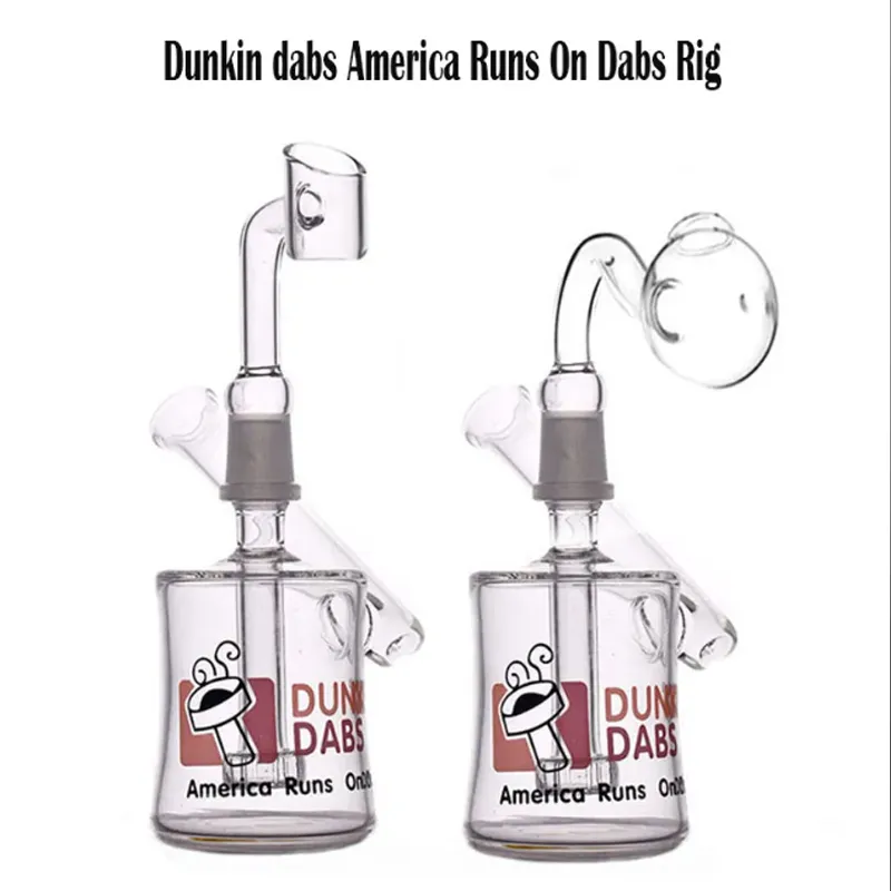 Cachos de queimador de óleo de vidro de vidro de vidro usados copos de dunkin copos de água de água matriz de pássaros matriz de pássaro PERC RECYCLER DAB RILING MÁQUICA DE Cigarro com 14 mm de queimador de óleo macho tubo