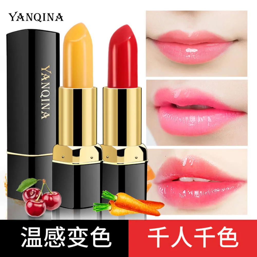 Yanqina varm känsla karoten färg byte av läppstift för kvinnor