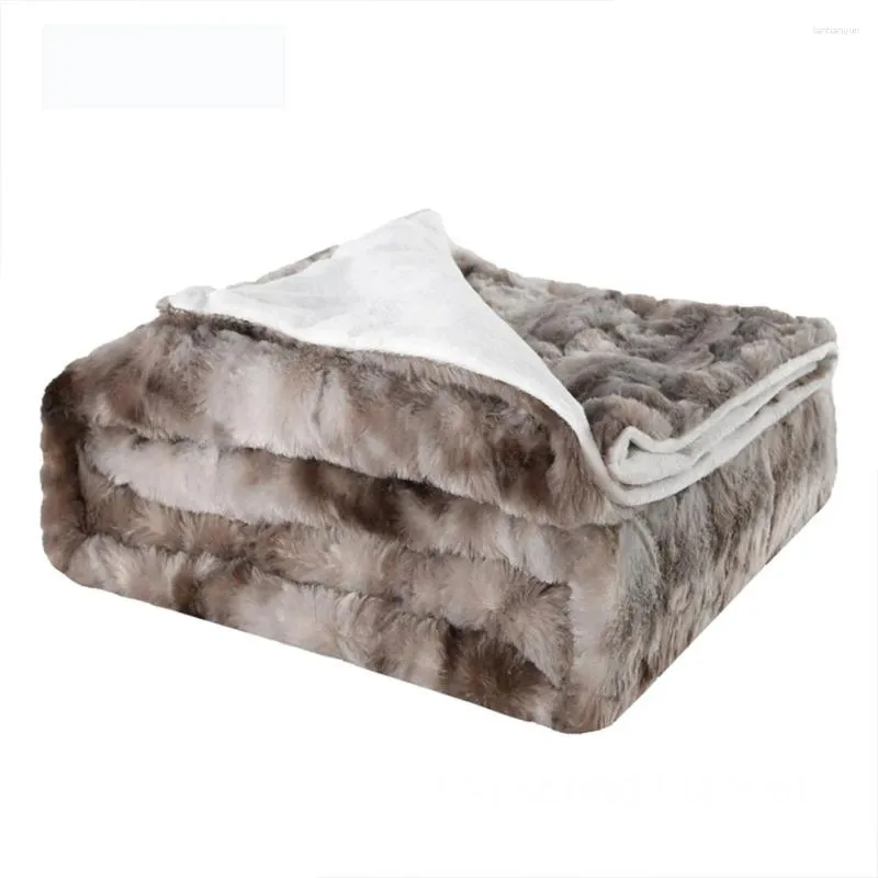 Одеяла нечеткий искусственный мех бросок шерсть из ягненка Super Spect Loften Winter Теплые броски для диван -кровати