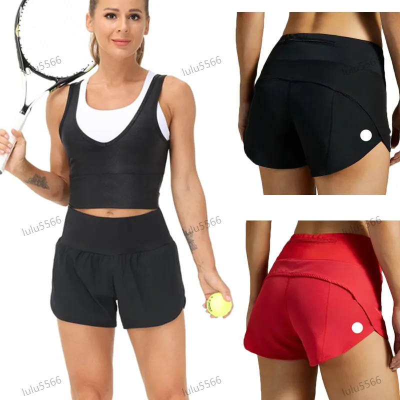 Roupas de shorts de ioga feminina com exercício Fitness Wear calça curta meninas que executam bolsos elásticos de roupa esportiva