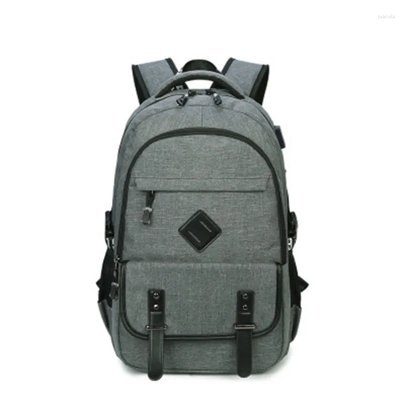 Backpack Fashion USB Charging Masculino Male de 15,6 polegadas Bolsa de viagens à prova d'água Business de grande capacidade masculina