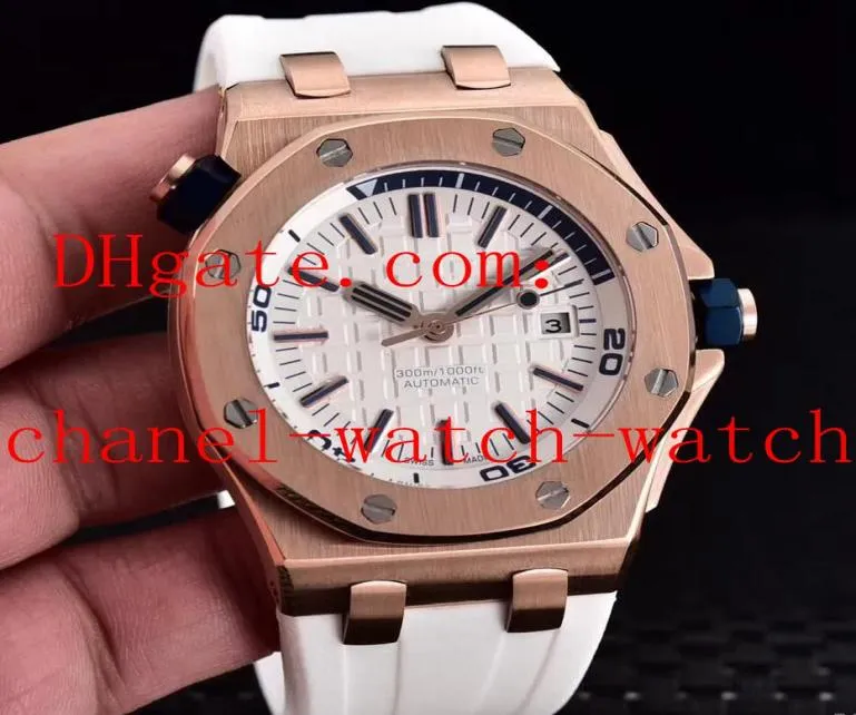 5 Style Rubber Band Offshore 42mm 18k Rose Gold Diver Men Watches 15703 15710 15710STOOA038CA01 Mechanical Automatic Mens Watch9069672