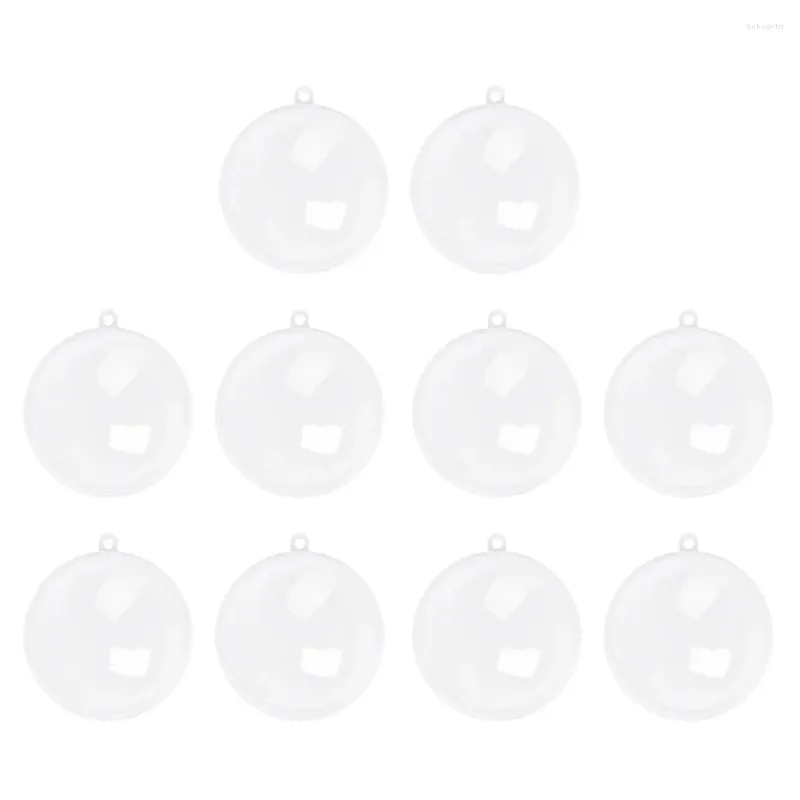 Figurines décoratives 10 cm / 8 cm / 6 cm Boules de Noël remplies ornements en plastique transparent bricolage artisanat suspendu