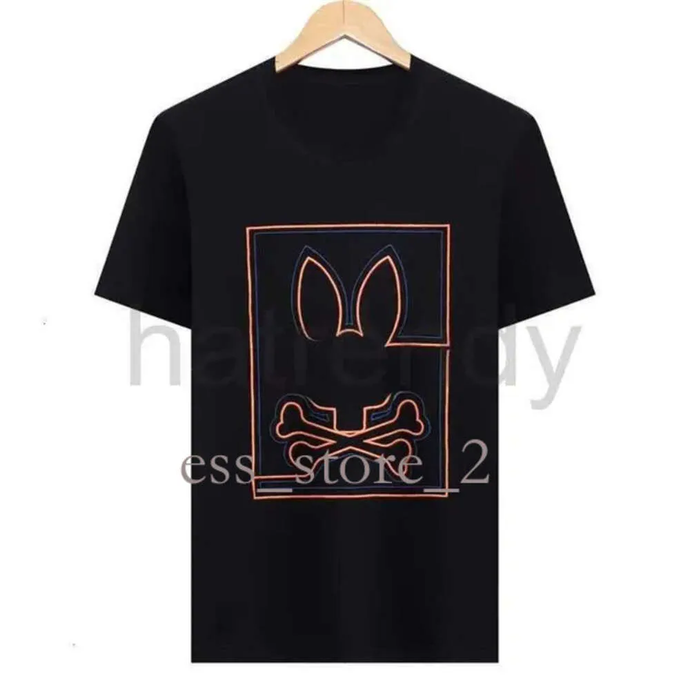 Psyco Bunny Shirt Psychologiczne koszulki Psyco Rabbit T Shirt American Designer Business Fashion Tees Mens Women USA High Street Polos Skull Rabbits Bunny 24ss 757