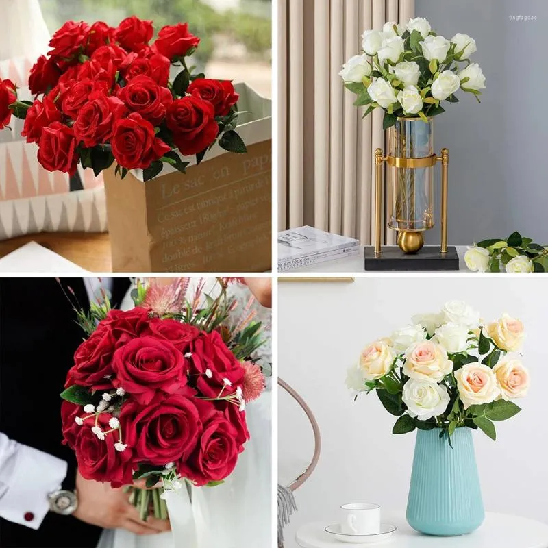 Decorative Flowers Artificial Rose Shop Home Office Erfect Gift Lifelike Appearance Low Maintenance Realistic Design