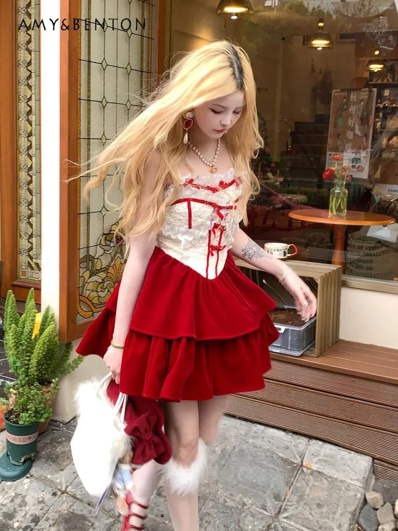 open lace back dress Red Cotton Velvet Cowl Neck Midi Slip Dress 44