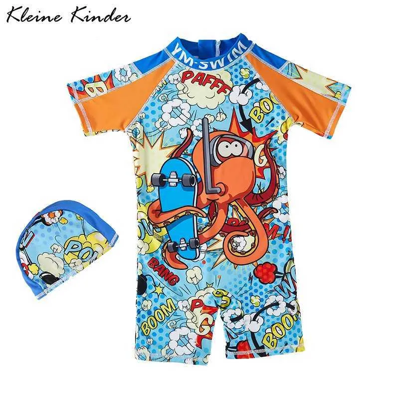 Two-Pieces Swimming suit childrens UPF50 baby boy swimsuit one piece with hat cartoon swimsuit childrens swimsuit 1 2 3 4 5 6 7 yearsL2405L2405