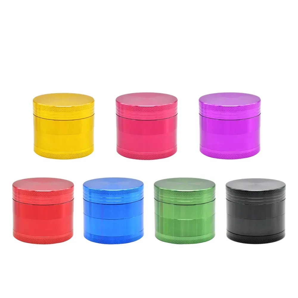 Herb Grinder Herb Fumer Grinder Multi-couleur 56 mm 4Layers Tobacco Grinder Aluminium Alloy Diamond Dents Spices Crusher Wholesale Bong Dab Rig Smoke Shop