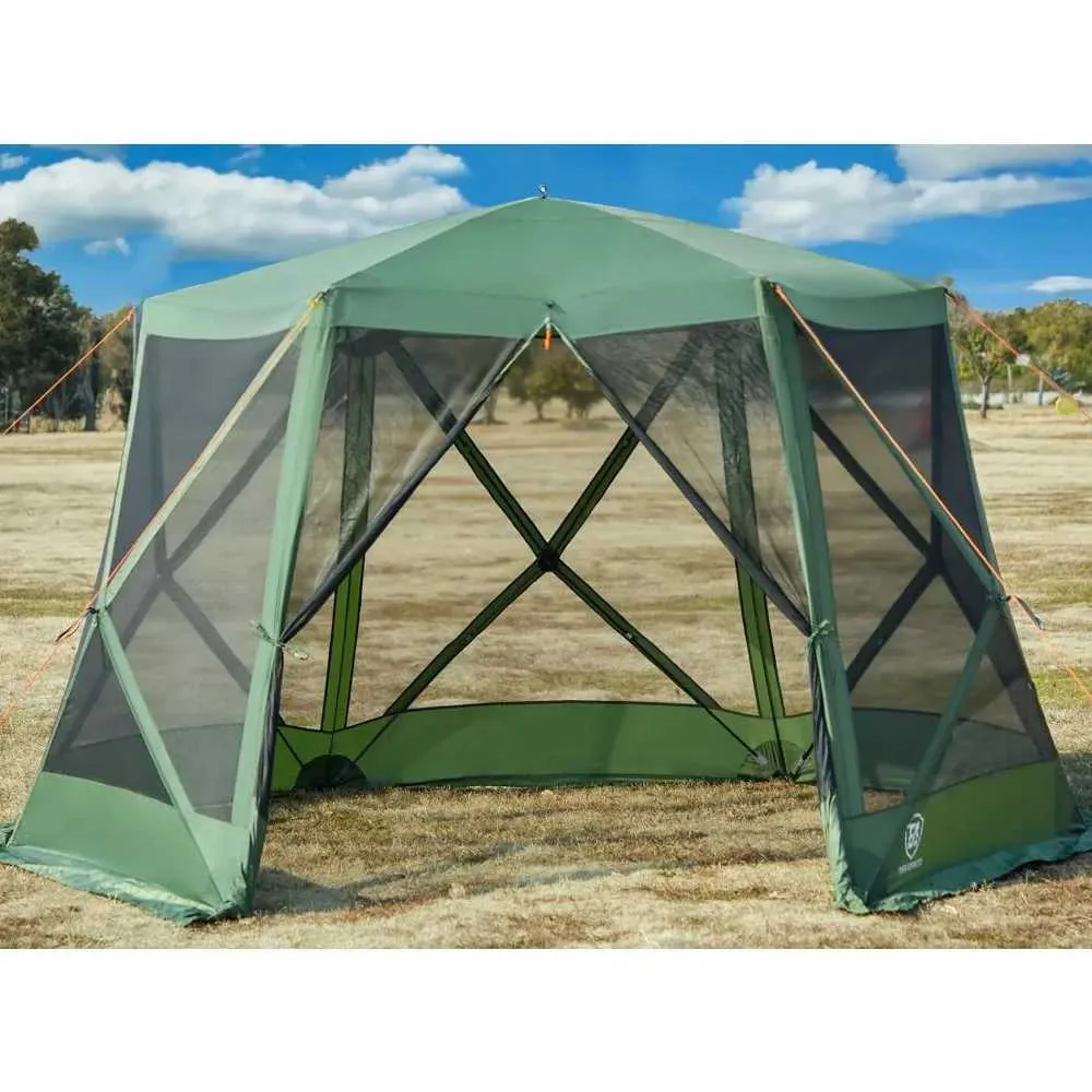 Tält och skyddsrum pop-up skärmtält för camping 11,5 x 9,8 fot i realtid Terrassak med rutnät Portable Shelter Shellq2405111