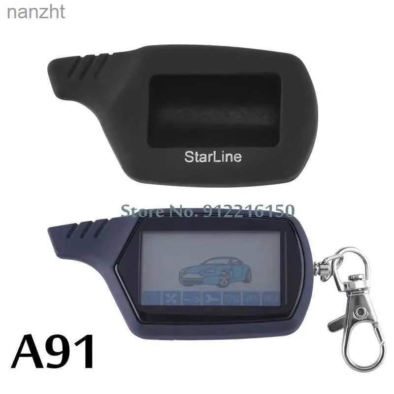Systèmes d'alarme A91 Dialogue LCD Télécommande FOB Keychain pour l'alarme de voiture à deux voies étoiles A91 ALARME ALAL WX