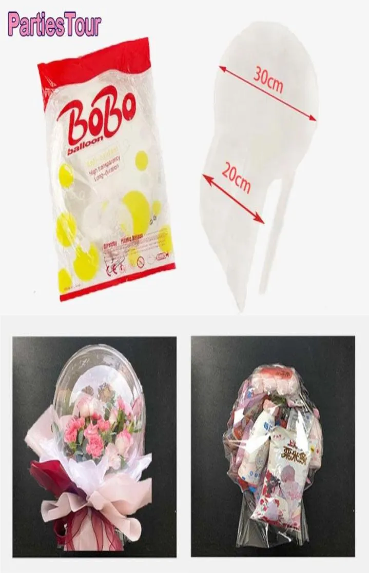 Party -Dekoration 30 Zoll großer breiter Hals Bobo Ballon Transparent Bubble Geschenk Ballon Geburtstagdekoration Hochzeit Verlobungskreative Bag6172480