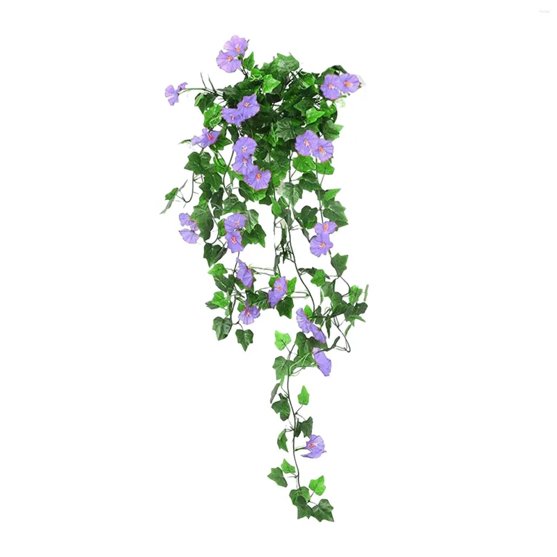 Decorative Flowers 35.4inch Simulation Flower Spun Silk Cloth Morning Glories Fade Outdoor Petunias For Wedding Centerpiece