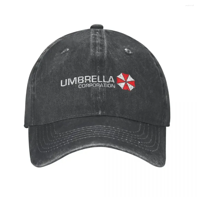 Ball Caps Umbrella Corporation Horror Movie Zombie Lovers Baseball Denited Denim Washed Headswear non structuré Soft Hats Cap