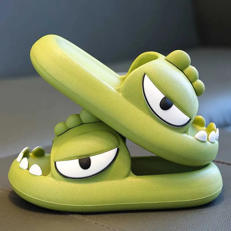 Slipper Dinosaur Childrens Slide Summer Indoor Salle de bain antidérapante pour enfants et filles chaussures mères et chaussures pour enfants y240514