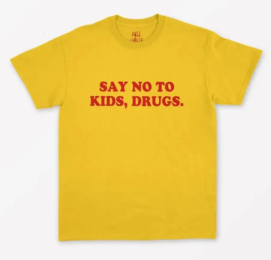 편지 여자 티셔츠는 아동용 약물에 대한 거부