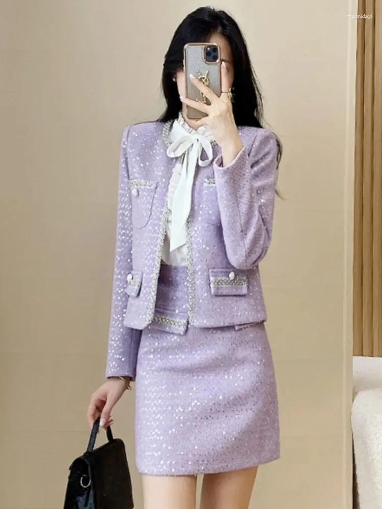 スーツ Credo Tweed Jacket + Skirt Suit Set Carolina Herrera 2 Pc Tweed Silk Blend Skirt Suit Pencil
