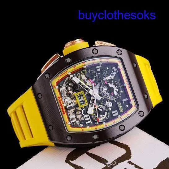 Ostatni RM WIST WATT RM011 Automatyczne zegarek mechaniczny RM011 (żółty)