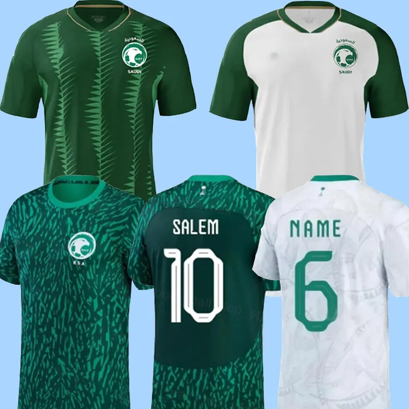 Yasser 2023 24 Saudi Fahad Salman Mens Jerseys 22 23 Equipo Nacional de Arabia Al-Najei Home Away Fútbol Camisa de fútbol Uniformes de manga corta