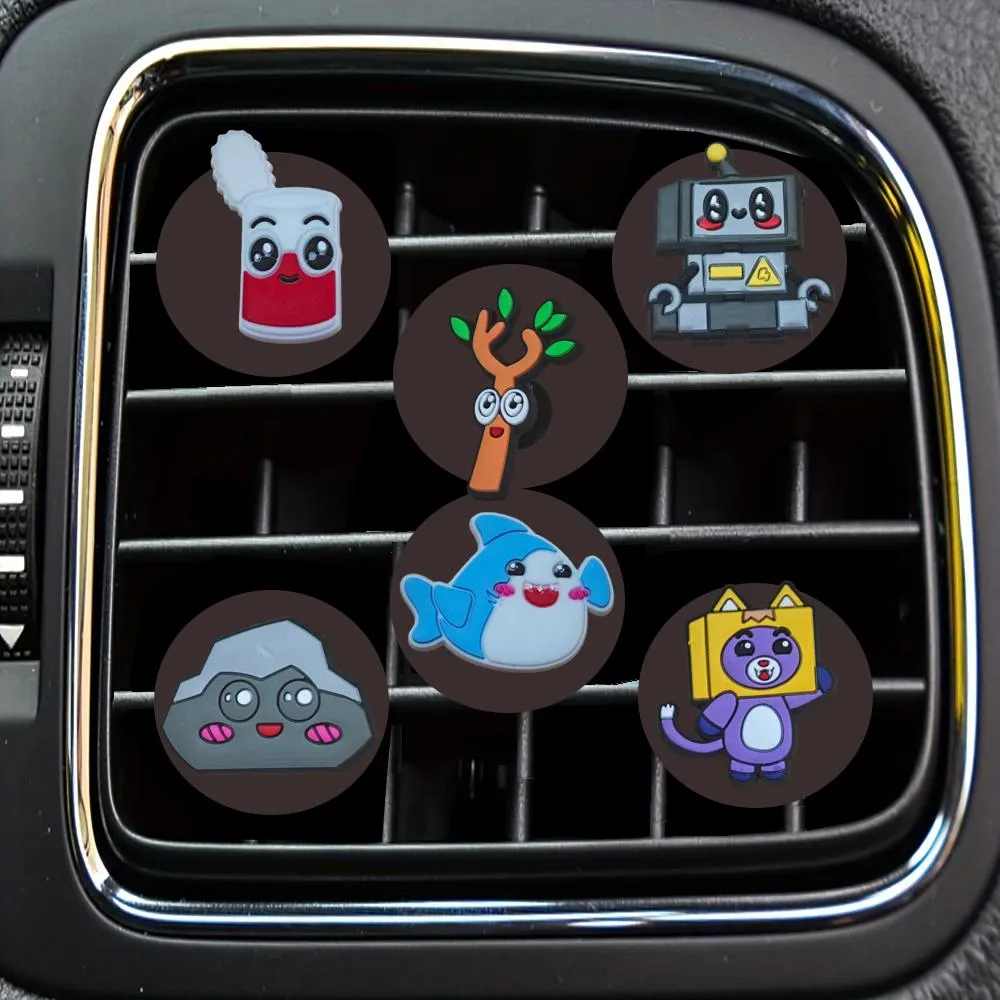 Säkerhetsbälten tillbehör Fox Box Cartoon Car Air Vent Clip Freshener Outlet Clips per dekorativ droppleverans otgdj