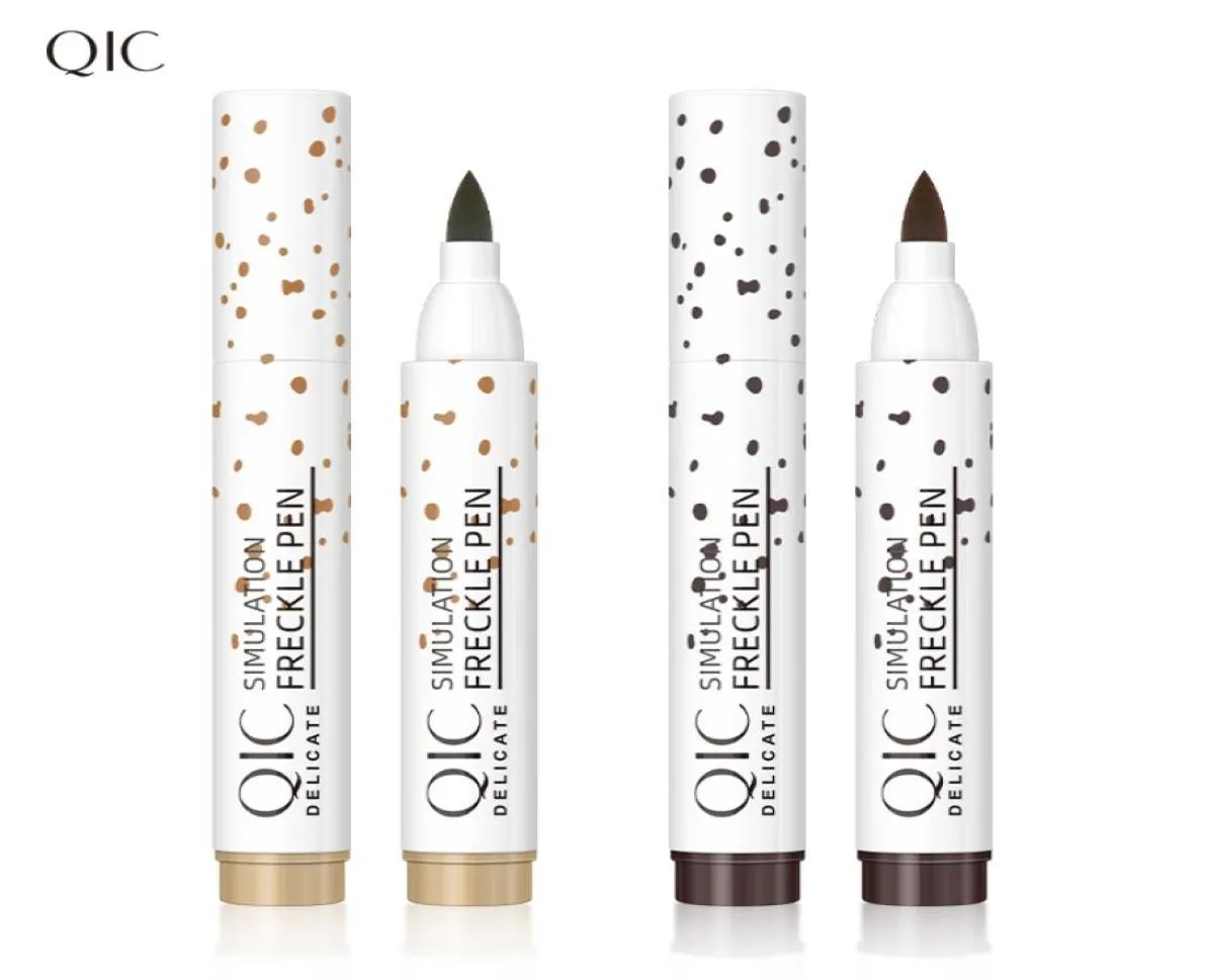 QIC Freckles Pen Bronzer Stick Natural Simulation 2 Color LightCoffee Darkcoffee Waterproof Longlasting Nonfading Coloris Make6205798