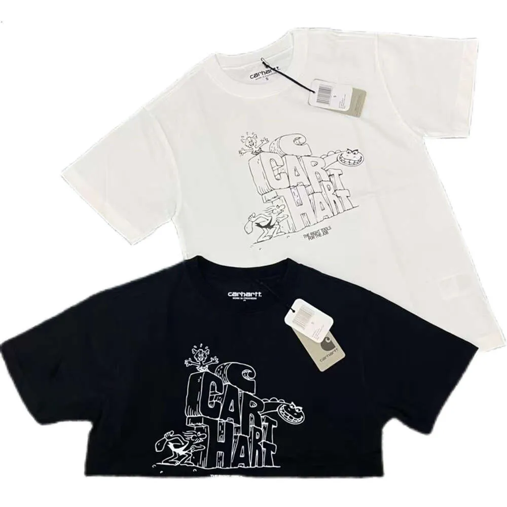 UZ1F Designer Fashion à manches courtes t-shirts outils Carhartte Men's Cartoon Letter Imprime