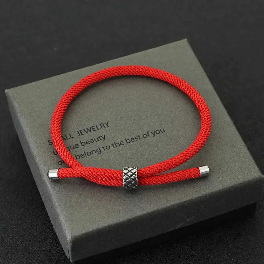 Braccialetti di fascino bracciale filo rosso fortunato con anelli in acciaio inossidabile unisex viking gioiello di braslet pirata pirata corda nautica braclotto il tempo libero pulseira y240510