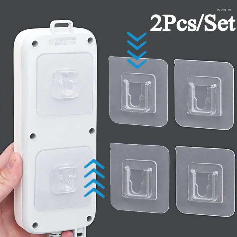 Hooks 2PCS / SET SET DOUBLE SORT SOCKETS SOCKETTER FIXER Fixer Tri Organisateur Adhesive Wall Multi-Purpose Rack Rack