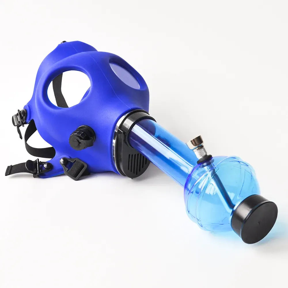 Silicone Mask Creative Acrylic Smoking Pipe Gas Mask Pipes Acrylic Bongs Tabacco Shisha Pipe water pipe dab rig