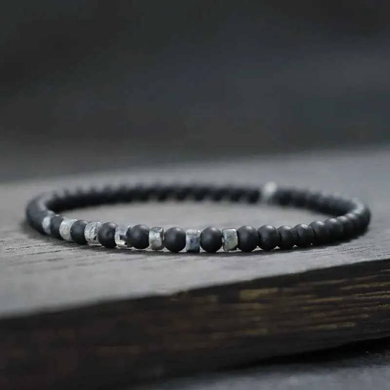 Bracelets de charme Bracelet Mentide Bracelet Tiger Natural Eyes Emperor Small Stone 4 mm Perles Braclet Homme Accessoires Bohemia Beach Jewelry Pulsera Y240510