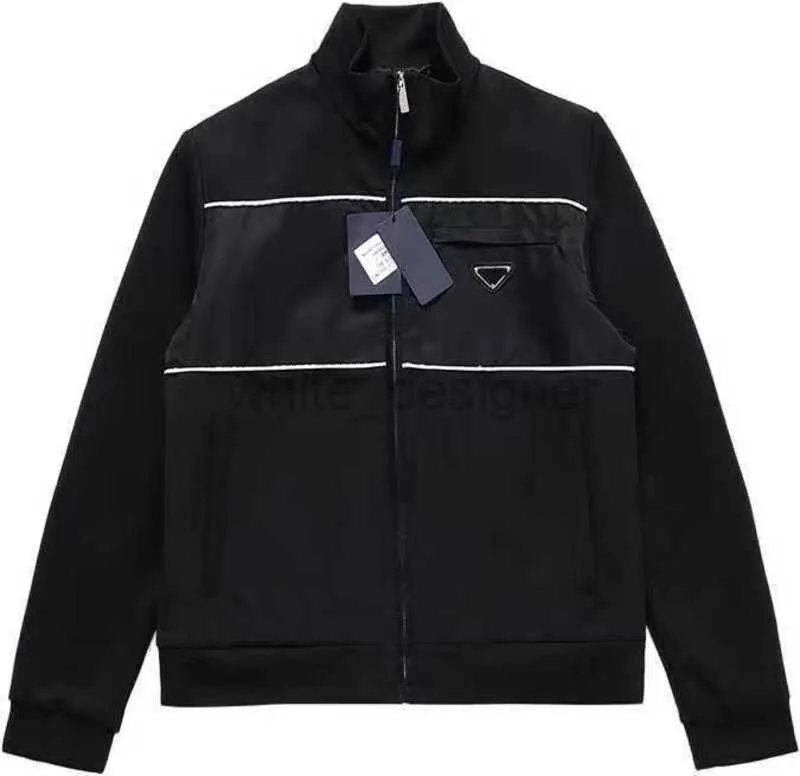 Designer Mens Jacket Coat Standing Collar Stitching Black Jacket Mens Outdoor Sports Leisure Business Nylon Fabric Jacket Men