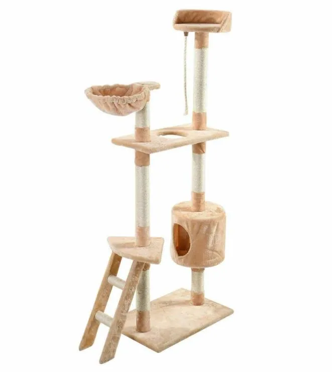 60 quotinch kattunge husdjurshus Hammock Cat Tree Tower Condo Scratcher Furniture Tool5869782