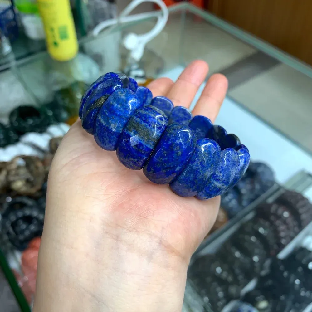 Natural Lapis Lazuli Stone Charme Energy Armband Natural Edelsteinschmuck für Mann für Mann Großhandel 240514