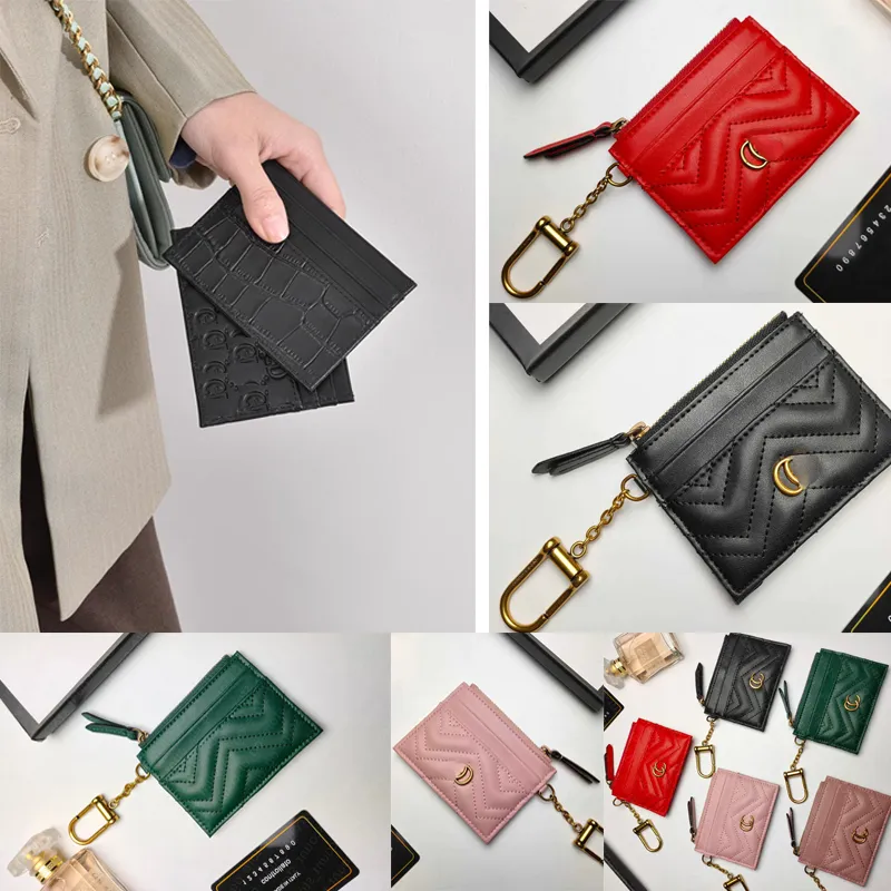 Popular Designer Credit ID Card Holder Purse Luxury Sheepskin Leather Wallet Money Bags Case Mens Womens Fashion Cards Bag Classic Card Holder Cool