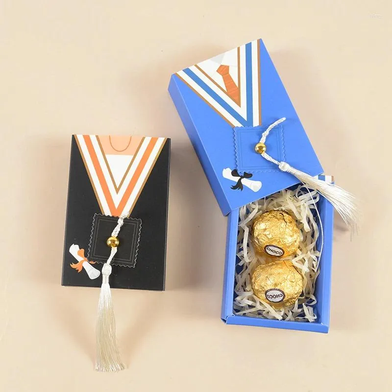 Gift Wrap 5Pcs Graduation Dress Candy Chocolate Box Packaging Boxes Celebration Congrats Class Of 2024 Students