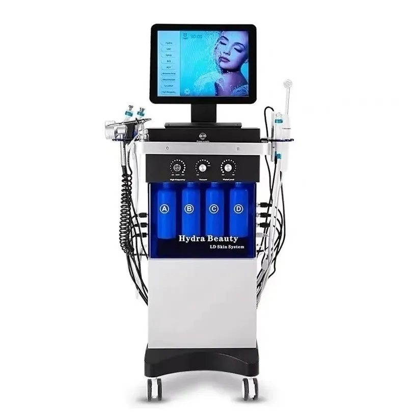 Kliniek Gebruik Hydra Dermabrasion Machine Aqua Peeling Vacuüm Face Poriën Reiniging Huid Verjongingswater Zuurstof Jet Beauty Equipment