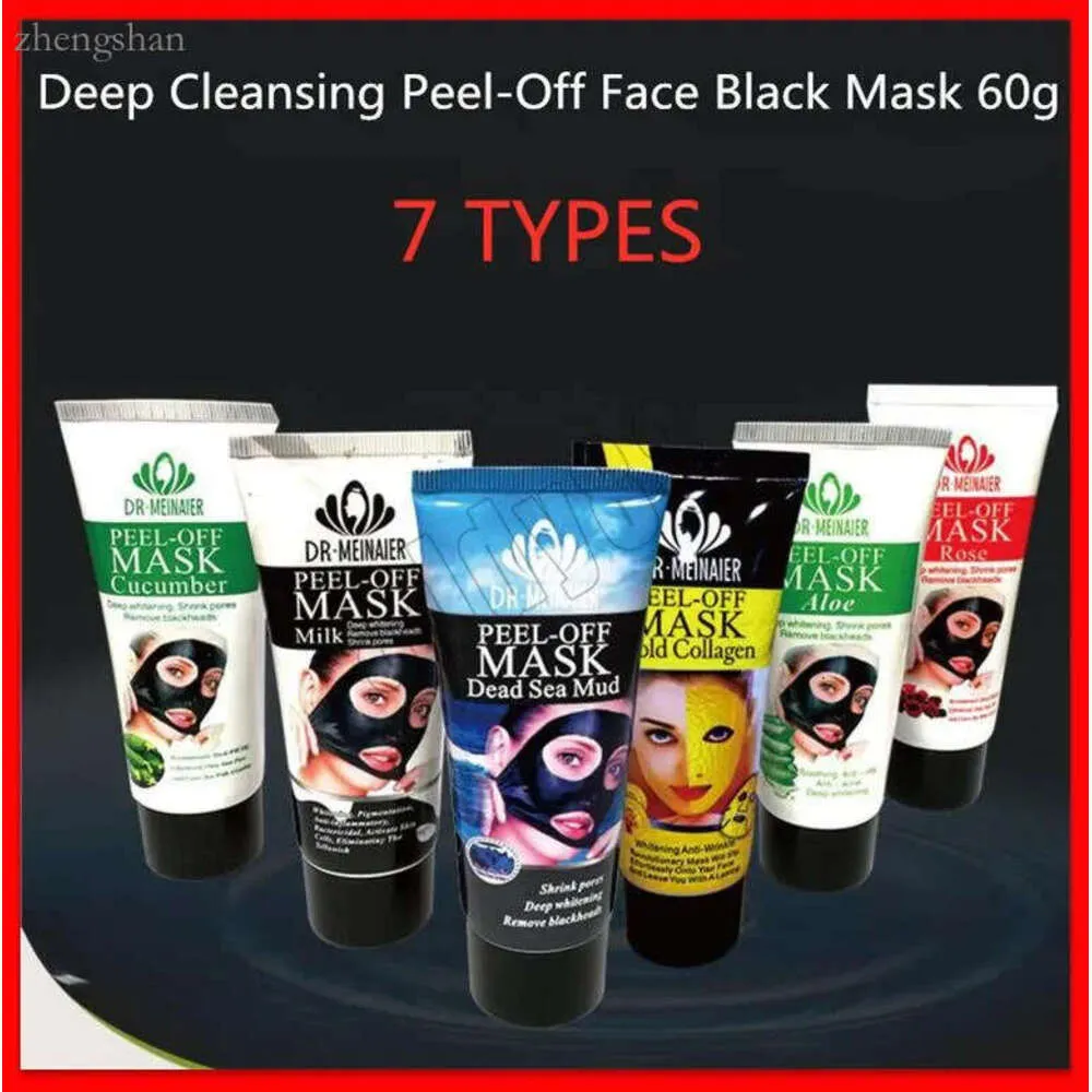 7 stijlen gezichtsmaskers schillen gouden collageen diepe reiniging peel-off purify make-up make-up remover zwart gezichtsmasker 60 g huidverzorging 6331