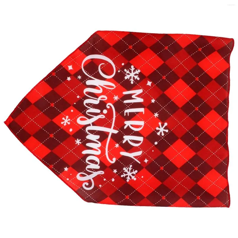 Appareils pour chiens Christmas pour animal de compagnie Bandana Holiday Triangular Scarf Momeny Bib Towel