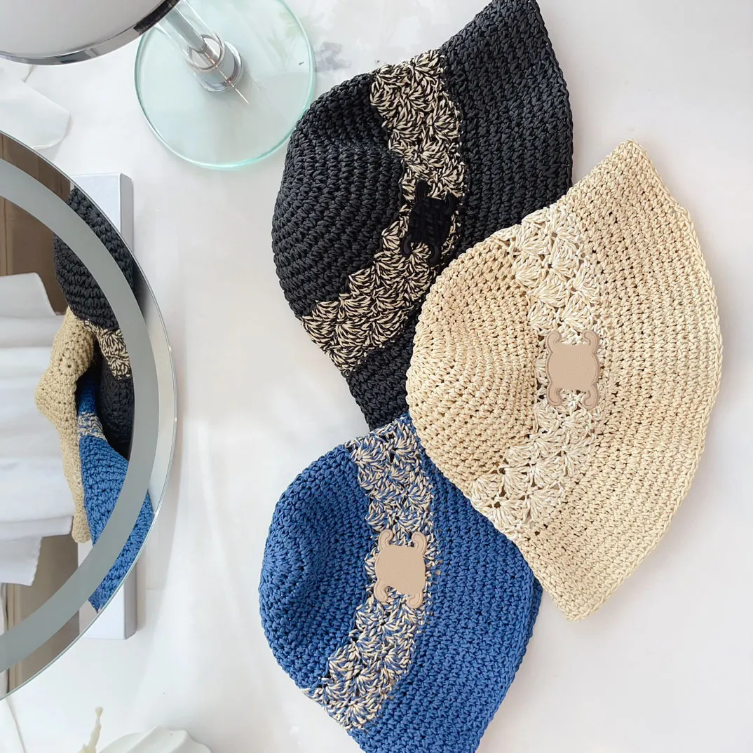 Hats Designers Kobiety Letnie Hats Travel Straw Hats for Women Casual Kolorowe czapki wiadra
